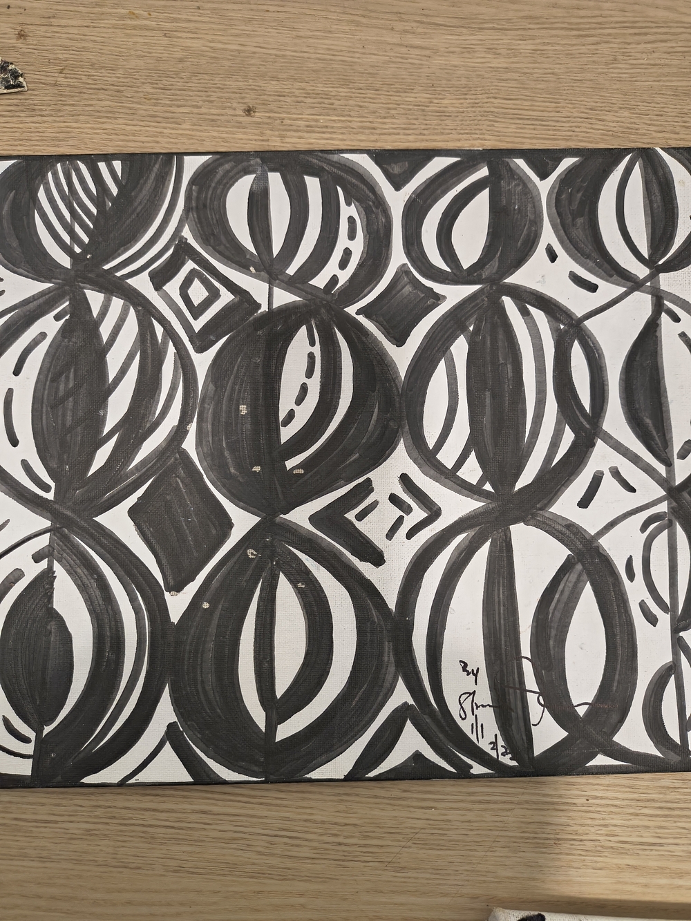 Abstract Black & White Drawing